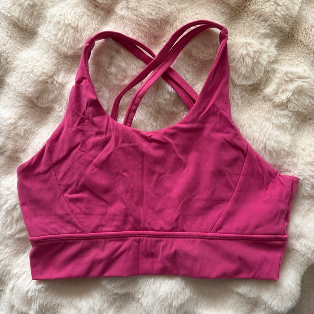 BuffBunny Pink Sports Bra Racerback Compression Fit